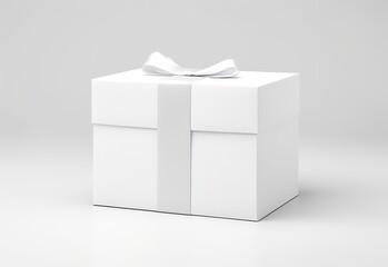white box for gift wrapping mockup.