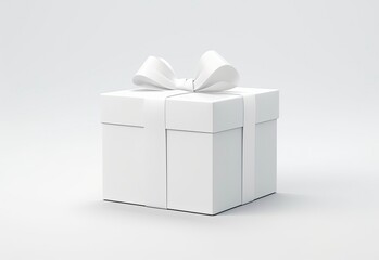 white box for gift wrapping mockup.