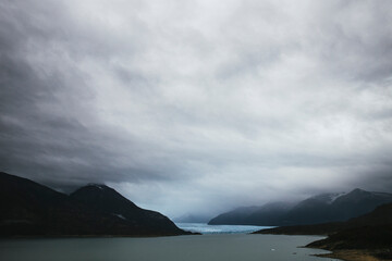 
View of the Perito Moreno glacier from the lake, Patagonia, Argentina.