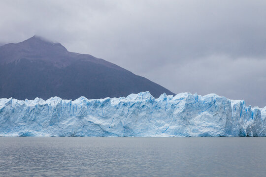 
View of the Perito Moreno glacier from the lake, Patagonia, Argentina.