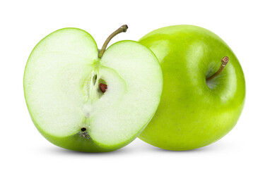 green apple isolated on white background