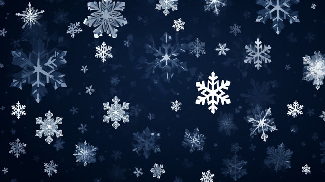 Snowflakes blur winter background