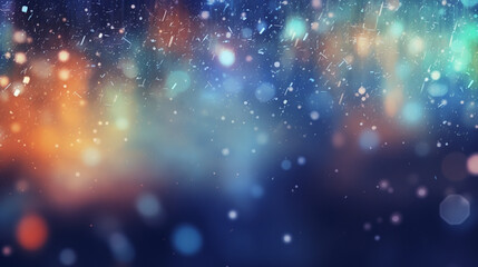 Snowflakes blur winter background