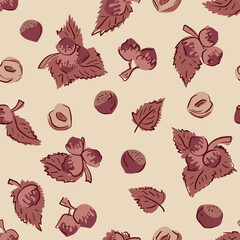 Hazelnuts Autumn Delights pattern surface design
