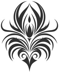  black and white abstraction without background