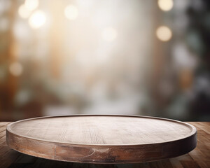 Obraz premium product photography table top round board generated by ai