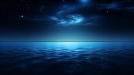 Naklejka na ściany i meble The sky and the sea at night Among the stars that shine brightly to be seen at night.
