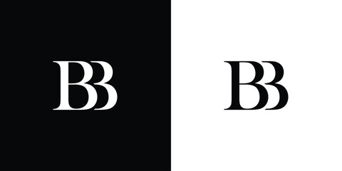 Abstract Elegant BB Letter Linked Monogram Logo Design 