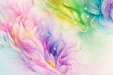 Fototapeta premium Abstract watercolor background in rainbow colors