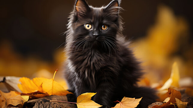 Black Cat Natural Colors, Background Image, Background For Banner, HD