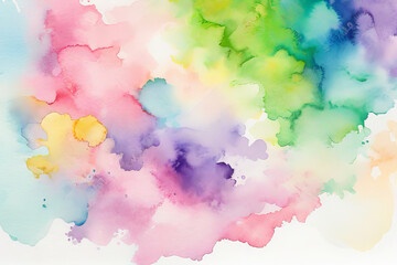 Abstract watercolor background in rainbow colors