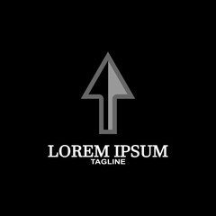 Arrow direction logo. Arrow Icon. Can be used for Business, Sports and Technology Logos. Flat Vector Logo Design Template Elements.