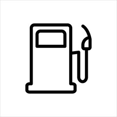 Gas station vector icon for web design. isolated on white background