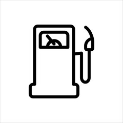 Gas station vector icon for web design. isolated on white background