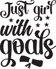 Just girl with goals svg