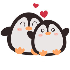 penguin with heart