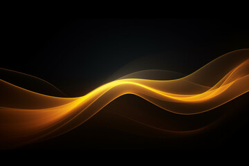 curved yellow neon light wave.