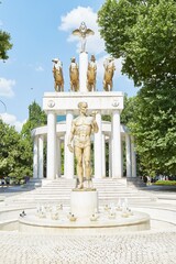 The buildings and monuments of Skopje, the capital of North Macedonia