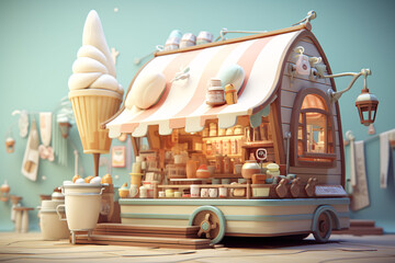 Ice cream shop.