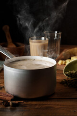 Traditional Indian drink masala chai.
