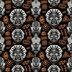 African mask seamless pattern
Seamless pattern with African masks and spirals