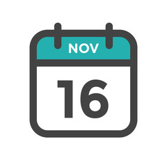 November 16 Calendar Day or Calender Date for Deadlines or Appointment