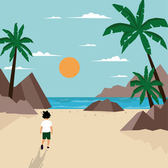 Endless Summer Lines of Hot Sand