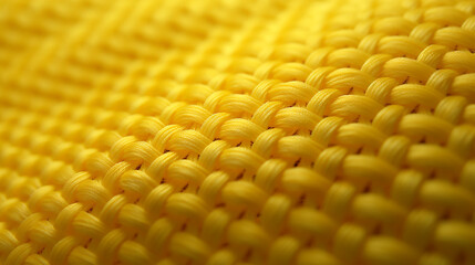 Microscopic Textures: Close-Up of Detailed YELLOW Fabric Textile, COLOR 