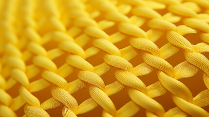 Microscopic Textures: Close-Up of Detailed YELLOW Fabric Textile, COLOR 