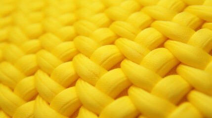Microscopic Textures: Close-Up of Detailed YELLOW Fabric Textile, COLOR 