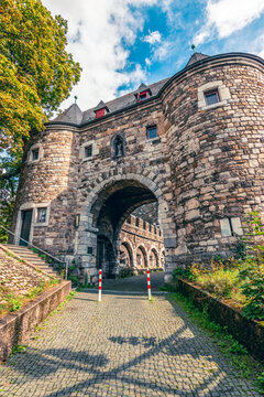 Ponttor gate in city of Aachen, Germany.