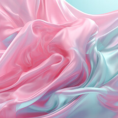 Fototapeta premium Delicate and soft abstract composition of pink silk fabric