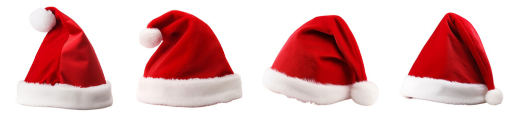 Obraz na płótnie Canvas Santa Claus hats set.