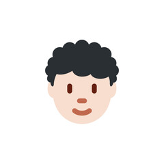 Person: Light Skin Tone, Curly Hair