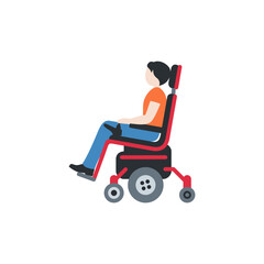 Person in Motorized Wheelchair Light-Skin