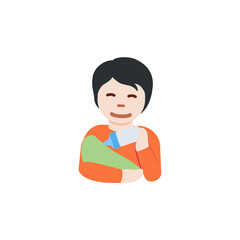 Person Feeding Baby: Light Skin Tone