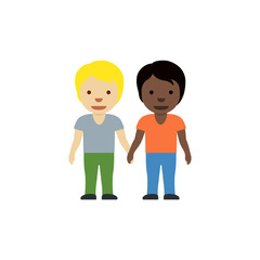 People Holding Hands: Medium-Light Skin Tone, Dark Skin Tone