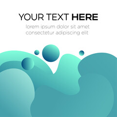 Abstract waves for text , blue waves