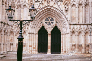 York Minster front door in England