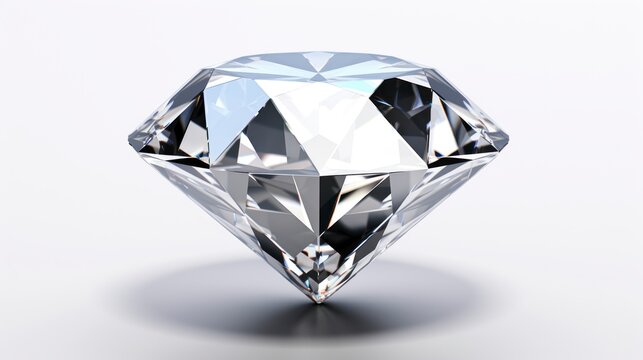  Big diamond on white background