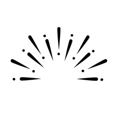 Half circle sunburst vektor