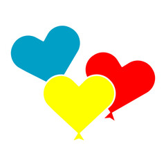 Love balloons icon