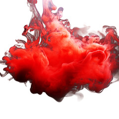 Black and red smoke cloud.Transparent light Black and red dark color smoke with isolated white background.
