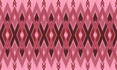 Ikat fabric, silk-cotton, beautifully woven, seamless, American style fabric pattern. Designed for dyeing and weaving threads