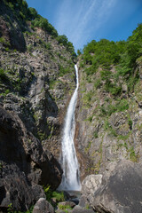 waterfall in the mountains