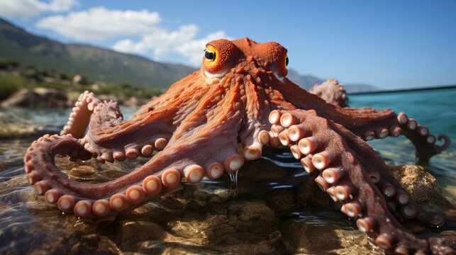 Octopus, Background Image, Background For Banner, HD