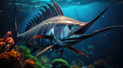 Swordfish, Background Image, Background For Banner, HD - obrazy, fototapety, plakaty