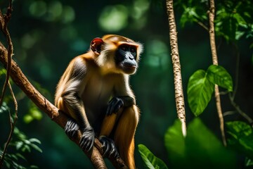 Fototapeta premium monkey on the tree