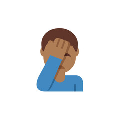 Man Facepalming Medium-Dark 