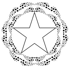shining and glowing stars, sparkle star frame
and stars with festive decoration particles create an abstract staright effect. Twinkling stars, 
in this vector illustration.